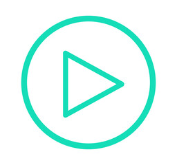 シンプルな緑色の再生ボタン	