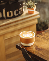 cup of coffee on the table