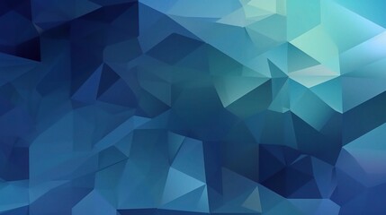 Obraz premium Abstract Blue Crystal: Geometric facets shimmer with a cool, tranquil beauty. Shades of teal and sapphire create a sense of depth and mystery. Perfect for backgrounds, design elements.
