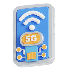 5G Smartphone 3D icon