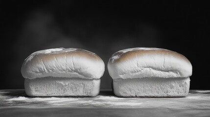 White bread slices on table