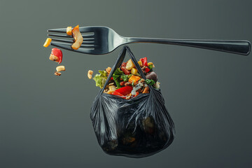 Exploring the contrasts of junk food and waste with a creative fork