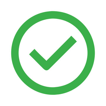 recommend clip art: Green Check Mark Icon in Circle Outline, Green outline icon of a check mark inside a circle, symbolizing approval, success, and confirmation in a minimalist style.
                    
