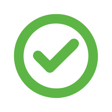 recommend clip art: Green Check Mark Icon in Circle Outline, Green outline icon of a check mark inside a circle, symbolizing approval, success, and confirmation in a minimalist style.
                    