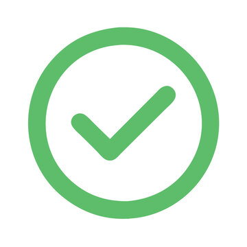 recommend clip art: Green Check Mark Icon in Circle Outline, Green outline icon of a check mark inside a circle, symbolizing approval, success, and confirmation in a minimalist style.
                    