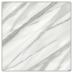 Obraz premium White Marble Texture Featuring Intricate Grey Veins on Surface, Natural Stone Pattern, Sophisticated & Elegant, Isolated Transparent Background, PNG 