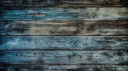 Obraz premium Rustic Blue Wooden Plank Background: A weathered and textured wood plank background in shades of blue, perfect for adding a touch of rustic charm to your designs. 