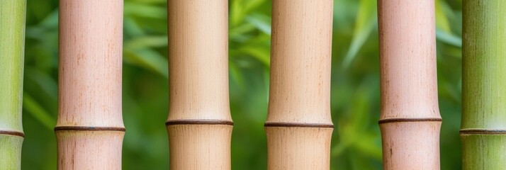 Obraz premium close up of bamboo stalks in a tropical forest