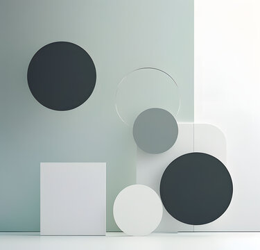 Abstract Shapes on a Soft Background