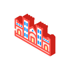 Fototapeta premium house school building isometric icon vector. house school building sign. isolated symbol illustration