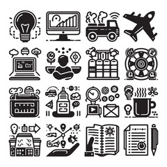 finance icons set