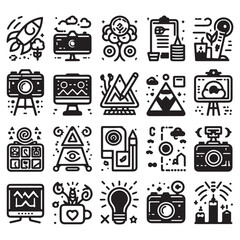 finance icons set