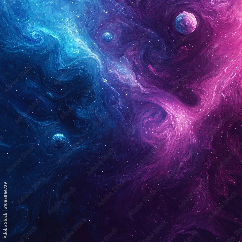Canvas Prints square seamless texture- magic planet colored texture
