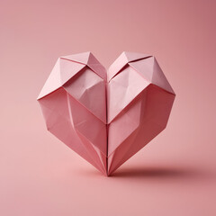 Pink origami heart
