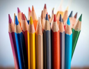 Fototapeta premium pencils on white background