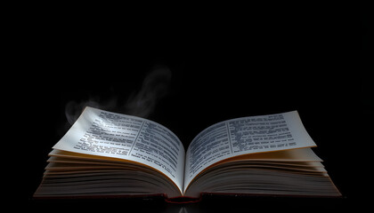 Obraz premium Reading magic book isolated with white highlights, png