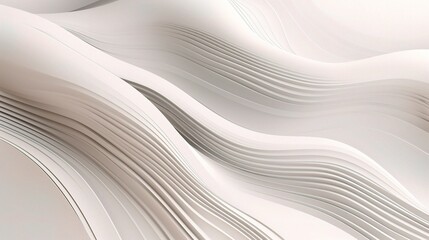 Fototapeta premium Abstract 3D Waves of White with Subtle Curves