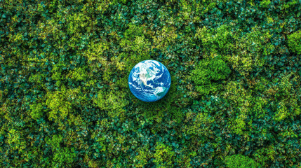 Earth’s Green Embrace: Aerial Vision of Global Rainforest Ecosystem