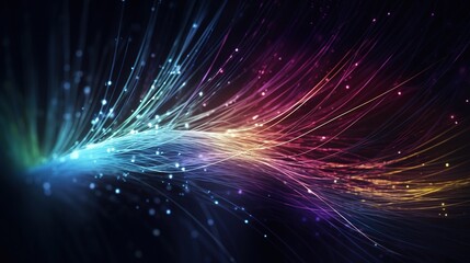 Vibrant Abstract Light Trails in Motion