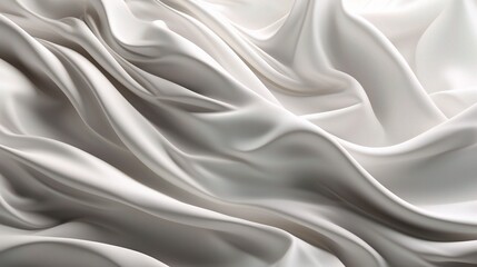 Obraz premium Smooth White Fabric Textures in 3D Perspective