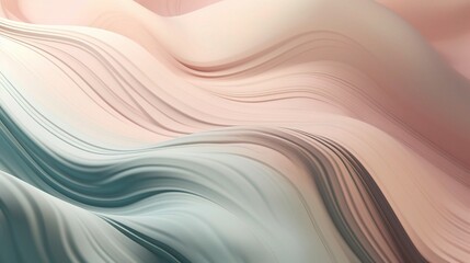 Obraz premium Soft Flowing Waves in Pastel Hues