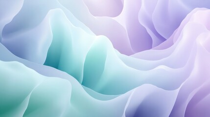 Obraz premium Soft pastel waves flow gently across the surface in a serene abstract representation of calm nature