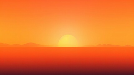 Obraz premium Vibrant Sunset Over Mountain Landscape