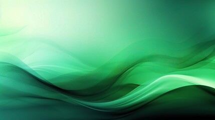 Obraz premium Ethereal Green Abstract Waves in Smooth Motion