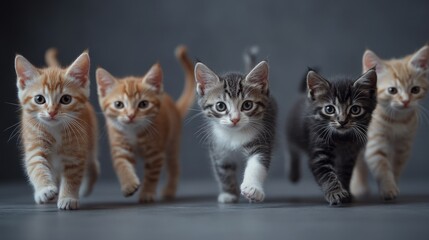 Small kittens on floor