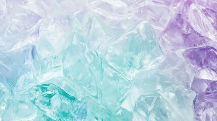 Fototapeta premium Colorful ice cubes in various shades, creating a vibrant texture during a summer gathering or refreshing drink preparation