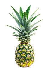 Fototapeta premium A Fresh Pineapple set against a White Background, creating a stunning visual