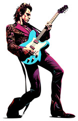 Fototapeta premium PNG Musician guitar adult man.
