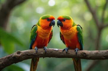 Obraz premium green and yellow macaw