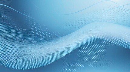Abstract Blue Wave Background with Dots and Gradient Effect
