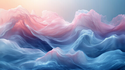 Obraz premium Illustration abstraite de vagues fluides et colorées en mouvement, ambiance relaxante