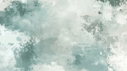 Abstract watercolor art with soft hues blending shades of blue and gray creating a tranquil atmosphere in a contemporary style