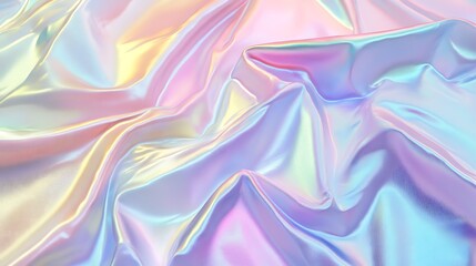 Obraz premium Flowing Metallic glass Waves in Neon Blue and Pink on Dark Background - Abstract Design Concept