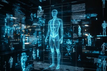 Obraz premium Digital representation of human body