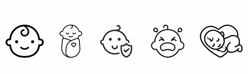 baby icon set