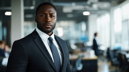 Fototapeta premium Man in a suit looking professional. Suitable for business-related contexts.