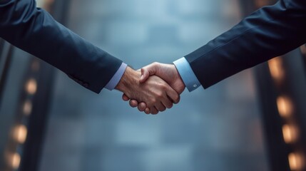 Hands touching in agreement or deal between business partners