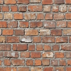 Obraz premium Red Brick Wall Texture: Vintage Brickwork Background