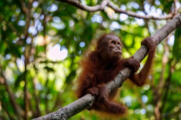 Infant orangutan in Siplok © karenfoleyphoto