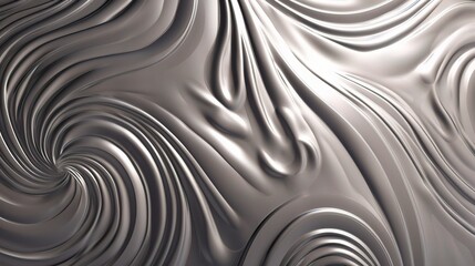 Obraz premium Abstract Silver Swirl Pattern with Smooth Texture