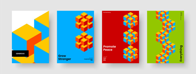 Obraz premium Isolated Business Presentation Design. Geometric Background Layout. Abstract Poster Template. Report. Brochure. Flyer. Banner. Book Cover. Newsletter. Catalog. Portfolio. Journal. Handbill