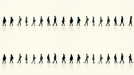 Naklejka premium silhouettes of different people, men and women, light background, psychology 
