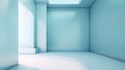 Fototapeta premium Modern Minimalist 3D Room with Soft Lighting
