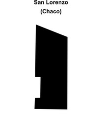 San Lorenzo department (Chaco) blank outline map