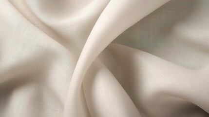 Obraz premium Soft White Textured Fabric Close-up