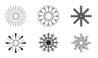 Obraz premium winter icon, snowflakes icon .